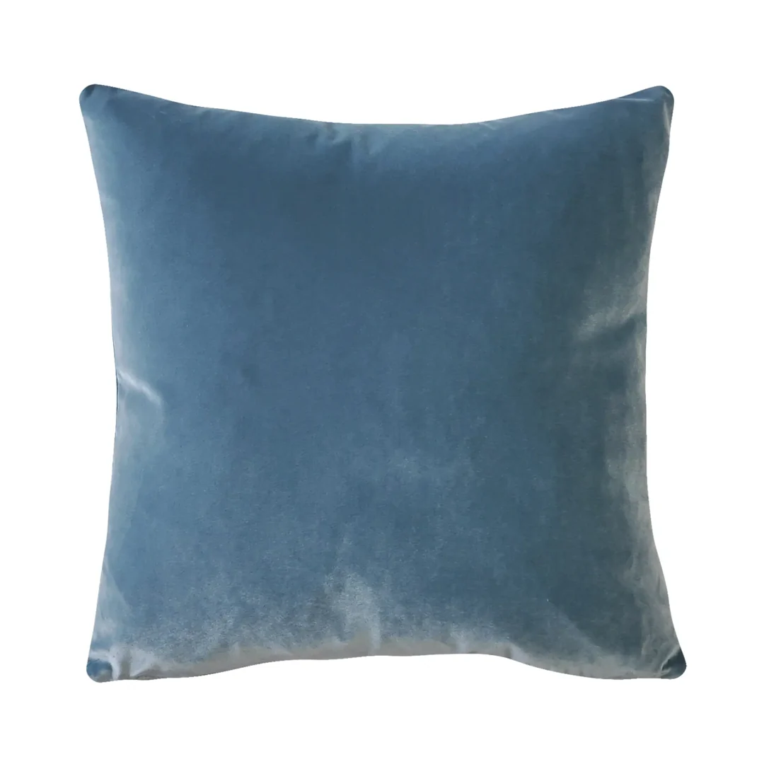 Cast Light Blue Velvet Accent Pillow - Image 2