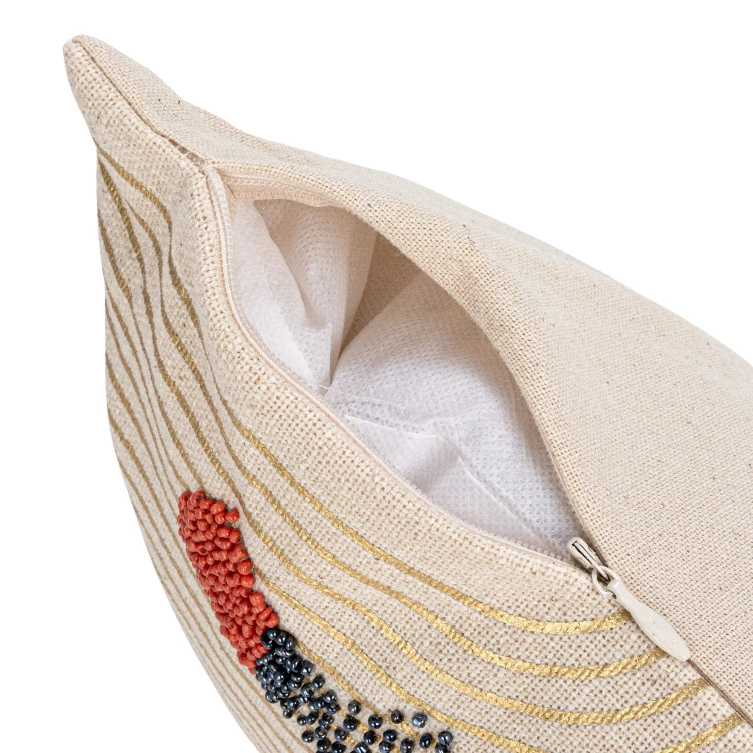 Cotton Slub Printed Lumbar Pillow - Image 4