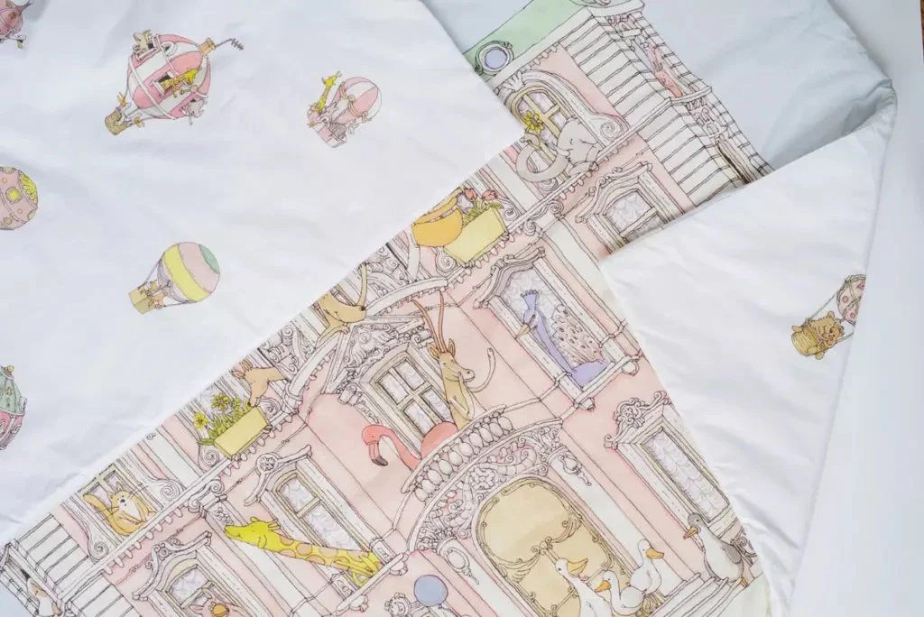 Atelier Choux Reversible Quilt Monceau Mansion/ Hot Air Balloons - Image 3