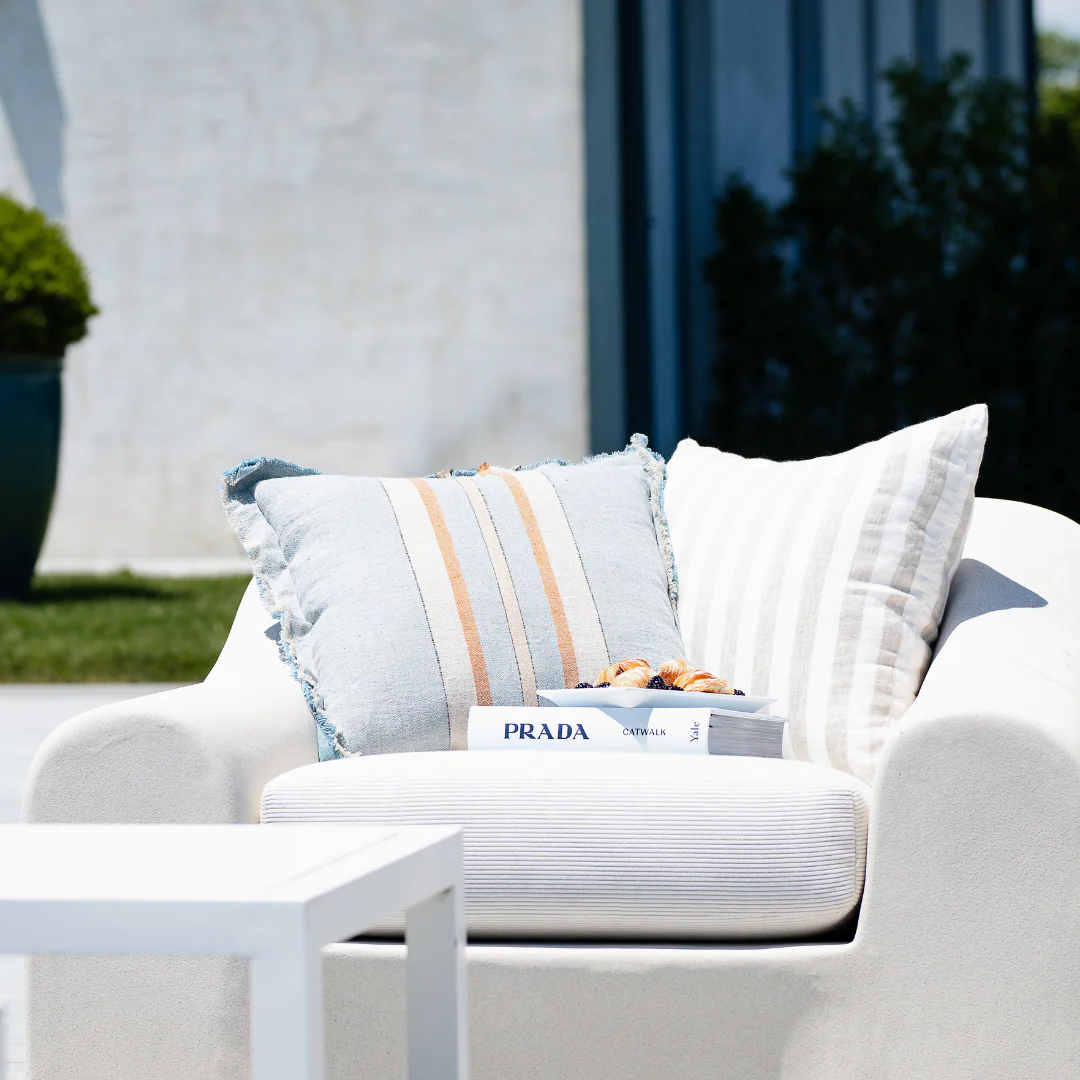 Santi Outdoor Linen Cushion Cover - Image 2